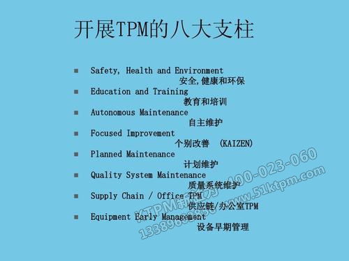 開展TPM的八大支柱 開展TPM的八大支柱