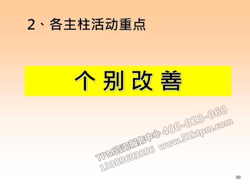 TPM個(gè)別改善要點(diǎn) TPM個(gè)別改善要點(diǎn)